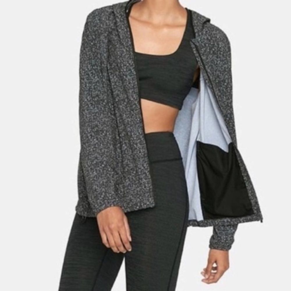 Outdoor Voices Black and Gray Patterned Jacket